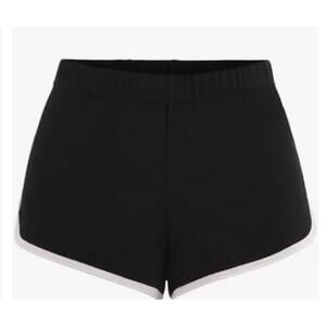 Women's/Junior's No Boundaries High Rise Dolphin Shorts Black/White Knit Large